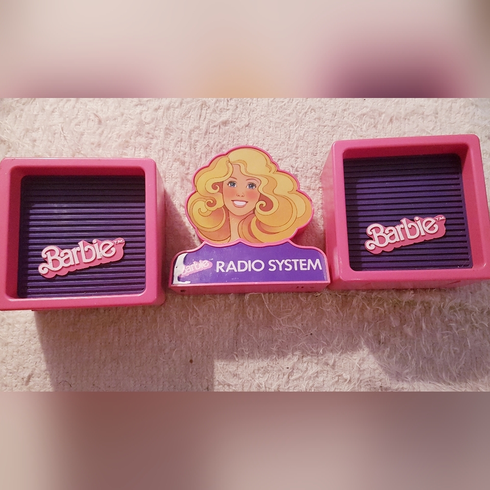 1984 Barbie Radio System AM/FM Battery Operated Vintage Mattel AUX Cords